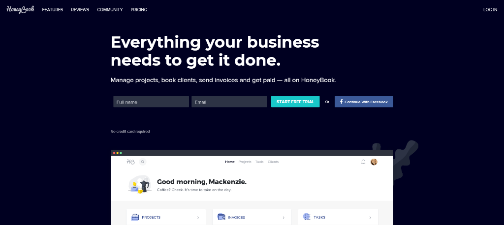 Honeybook Photography Studio Management Software