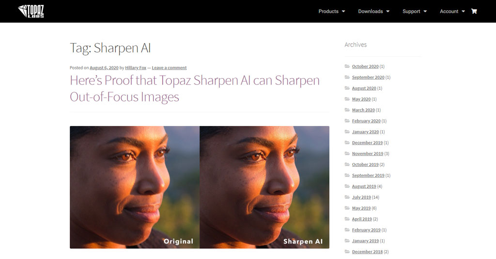 Sharpen-AI photo editing tool