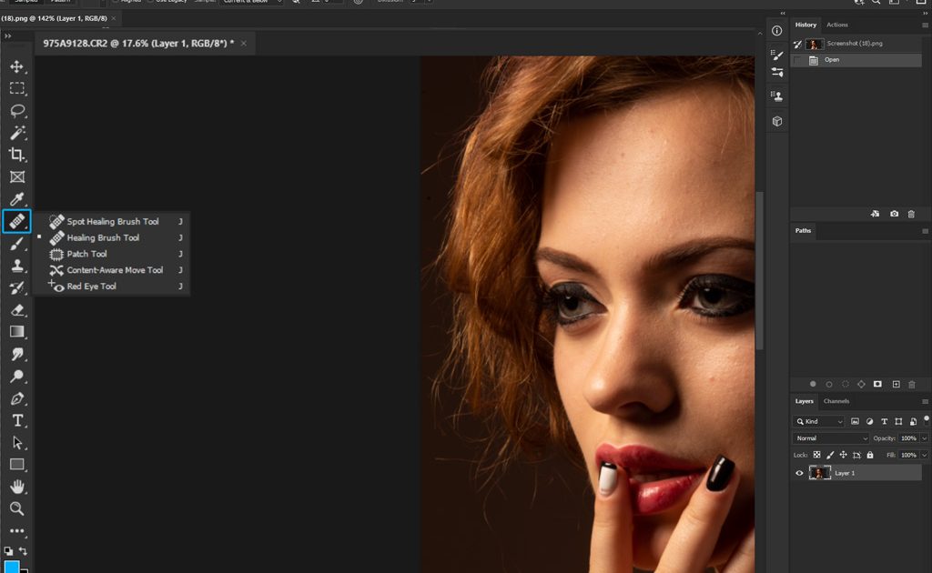 Remove Skin Blemishes in Photoshop