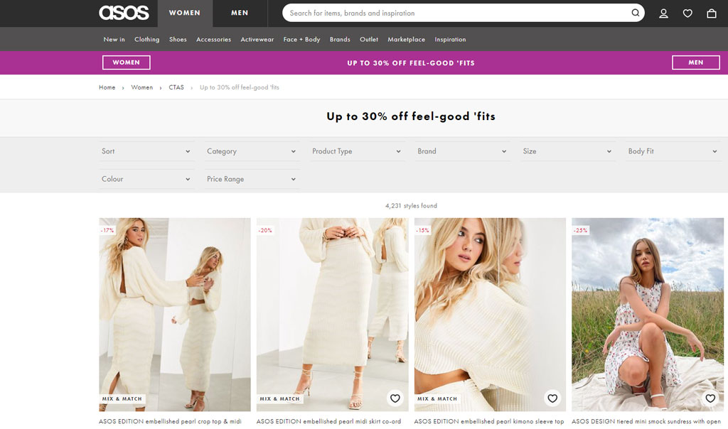eCommerce Product Filtering