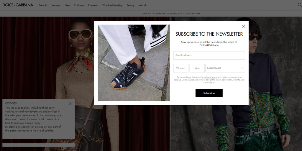 email popup