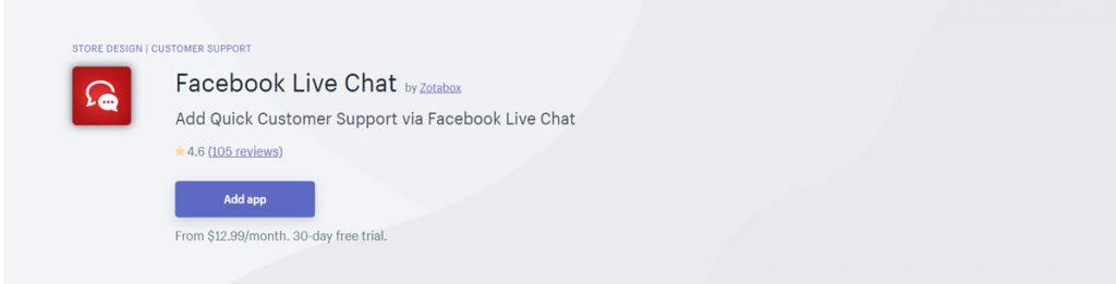 Top shopify apps 2020 Facebook live chat