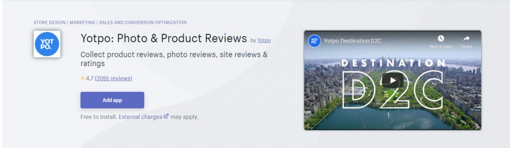 Top shopify apps 2020 Yotpo